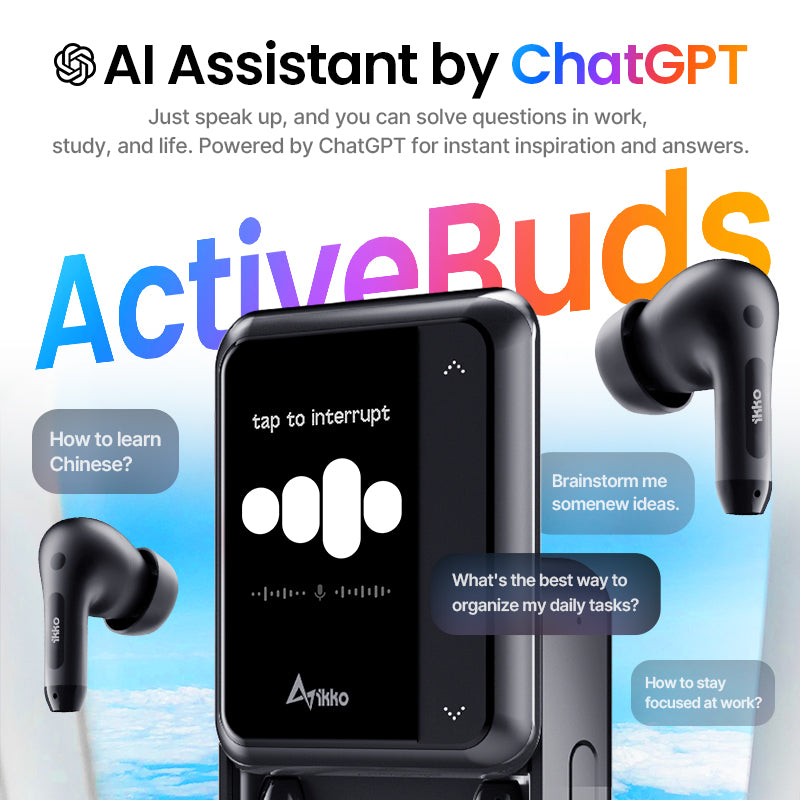 ActiveBuds: AI-Smart Earphones with ViVid Touchscreen | iKKO Audio