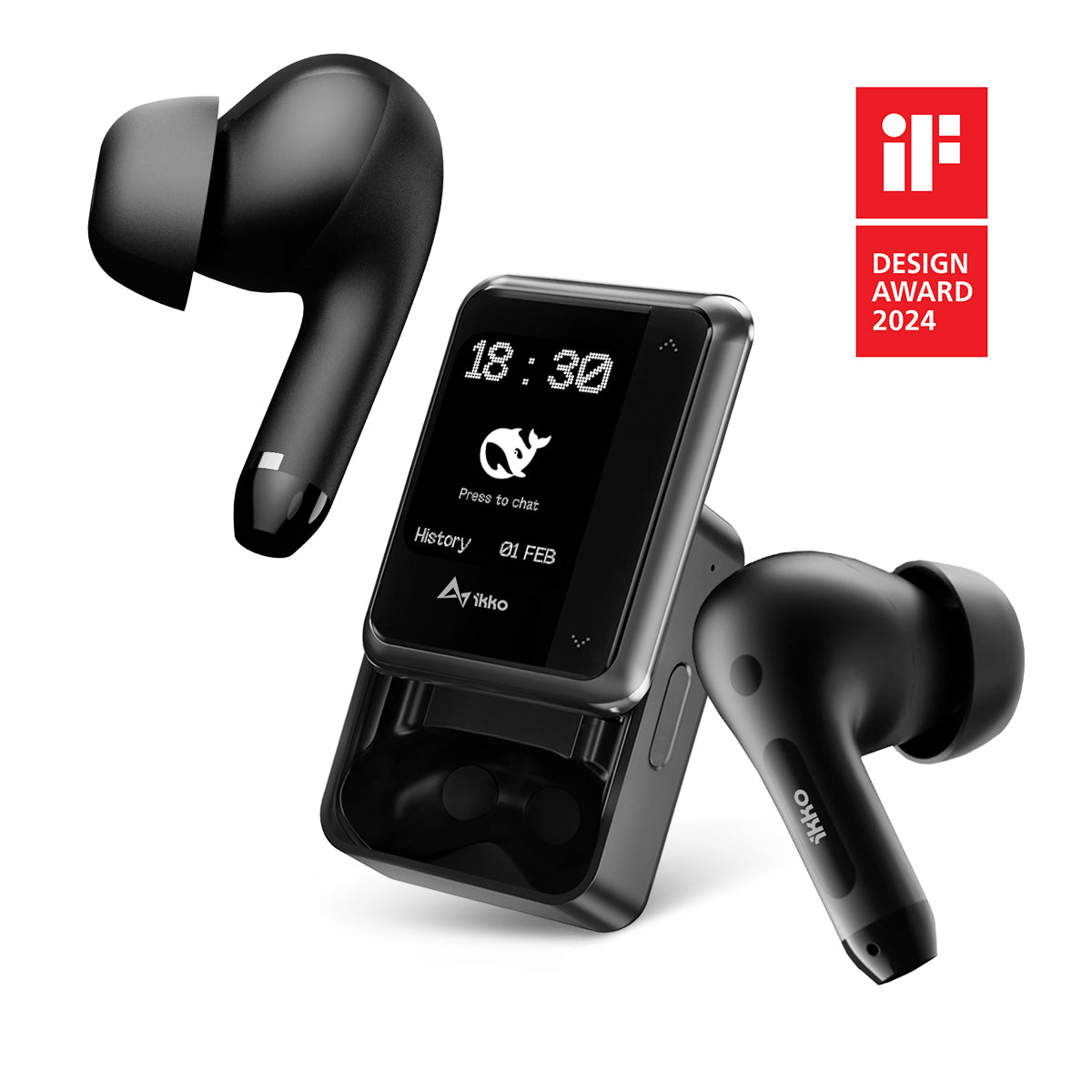 ActiveBuds：ビビッドタッチスクリーン搭載のAIスマートイヤホン｜iKKO