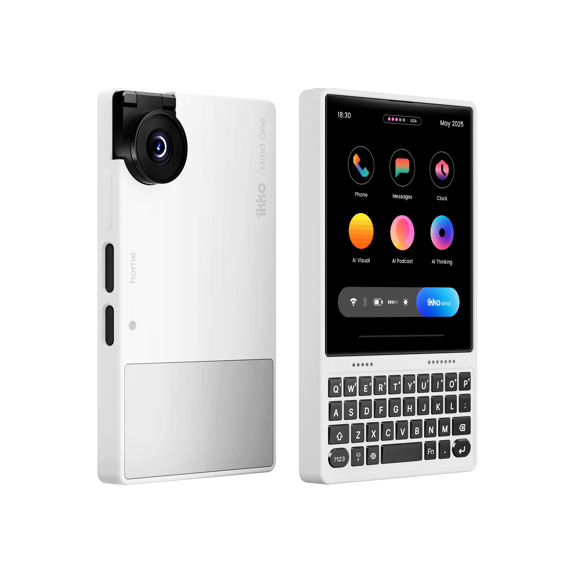 IKKO MindOne Pro ホワイト MindOne Phone: QWERTY Keyboard, Hi-Fi Dac | Snap-in Case | iKKO Audio